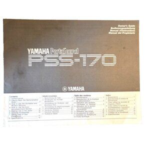 Yamaha PSS-170 PortaSound Keyboard Original Owners Manual Users Guide